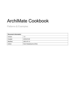 Archimate Cookbook Patterns & Examples