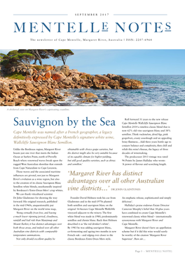 MENTELLE NOTES the Newsletter of Cape Mentelle, Margaret River, Australia | ISSN: 2207-6964