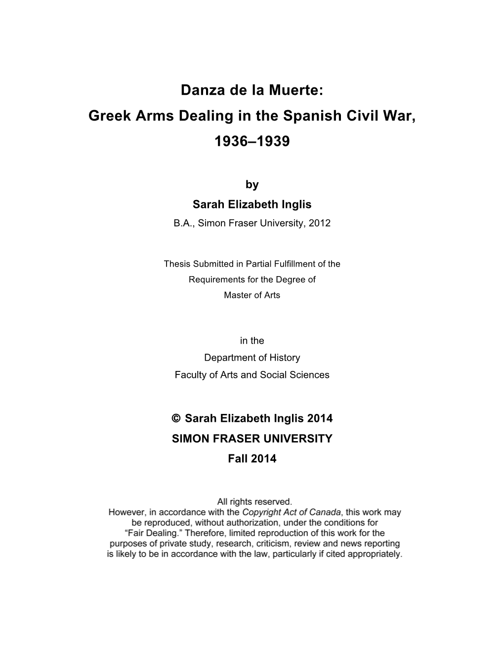 Greek Arms Dealing in the Spanish Civil War, 1936–1939