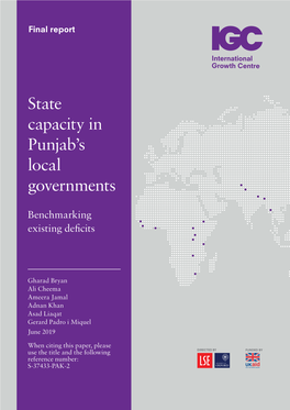 State Capacity in Punjab's Local Governments
