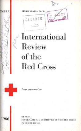 International Review of the Red Cross, September 1966, Sixth Year