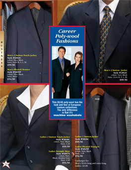 Career Poly-Wool Fashions