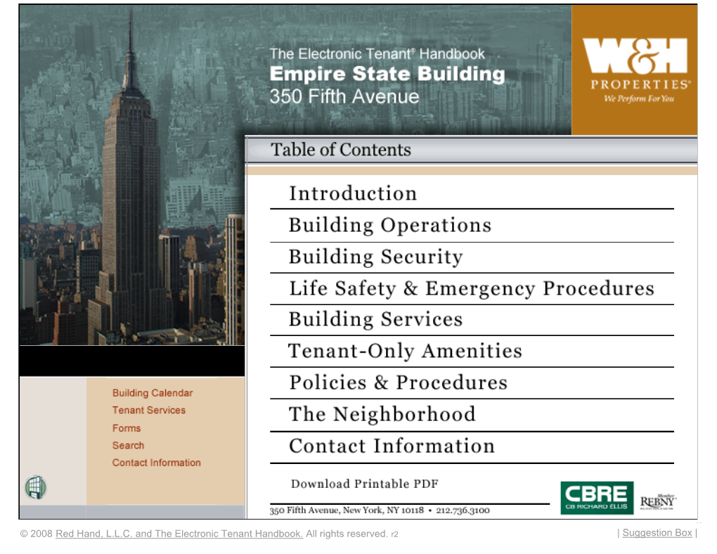 Welcome to Empire State Building's Tenant Handbook