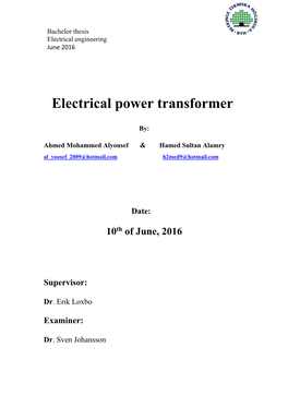 Electrical Power Transformer