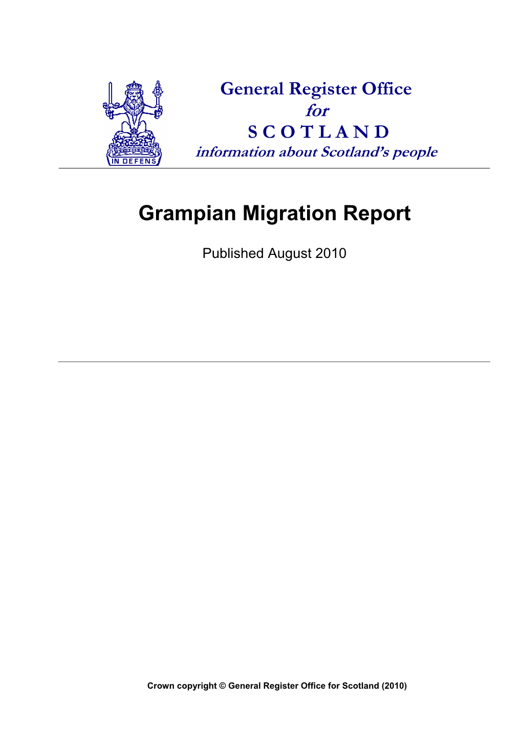 Grampian Migration Report