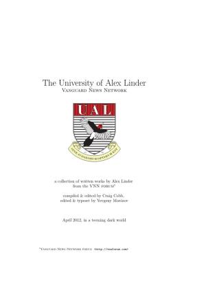 The University of Alex Linder Vanguard News Network UAL