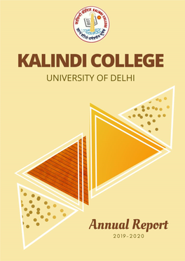 Annual Academic Report Kalindi College, University of Delhi 2019- 20