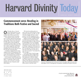 Commencement 2010: Reveling in Traditions Both Festive and Sacred