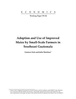 Economics Working Paper 99-04. Adoption and Use of Improved