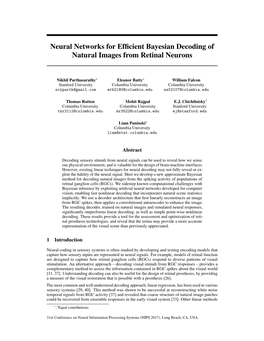 Neural Networks for Efficient Bayesian Decoding of Natural Images From