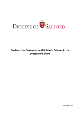 Guidance for Governors in Maintained Schools in the Diocese of Salford