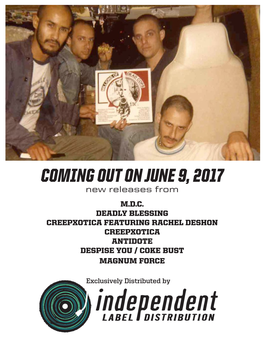 COMING out on JUNE 9, 2017 New Releases from M.D.C
