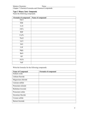 Modern Chemistry Name Chapter 7 Chemical Formulas and Chemical Compounds