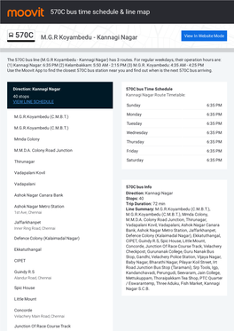 570C Bus Time Schedule & Line Route