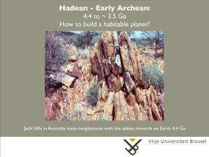 Hadean-Archean Habitability