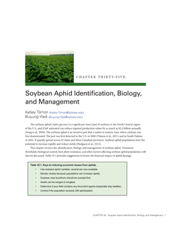 Soybean Aphid Identification, Biology, and Management