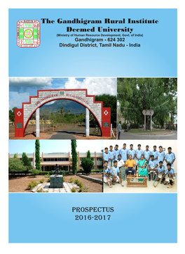 The Gandhigram Rural Institute Deemed University Prospectus