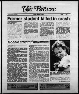 September 24, 1984, Page 3 Money Creates Sport Success ► Virginia Tech's Direct Sports Costs Were $1.9 Old Dominion University Has Just About Tripled