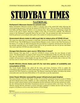 STUDYBAY TECHNOLOGIES PRIVATE LIMITED May 28, 2020
