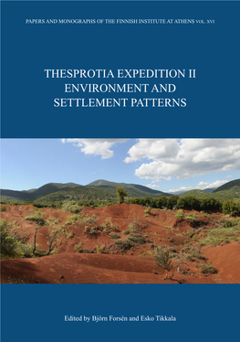 Thesprotia Expedition Ii Environment and Settlement Patterns