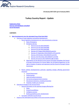 Turkey Country Report - Update