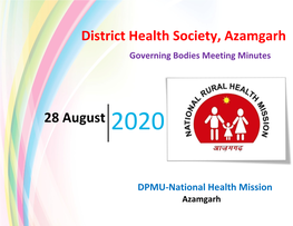 District Health Society, Azamgarh 28 August 2020