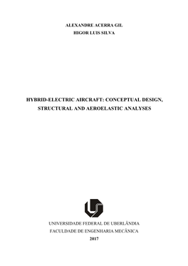 Hybrid-Electric Aircraft: Conceptual Design, Structural and Aeroelastic Analyses