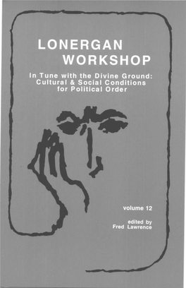 Lonergan Workshop, Vol. 12