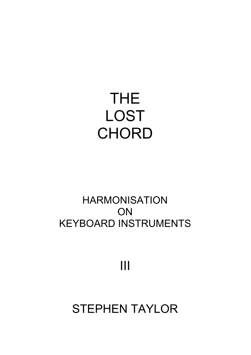 The Lost Chord Part