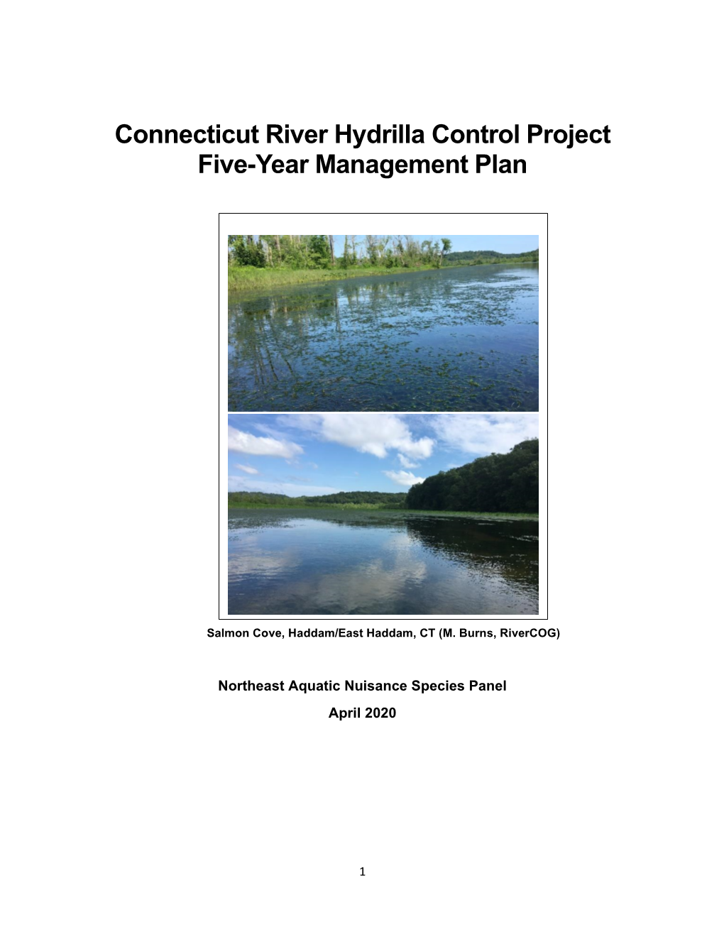 Connecticut River Hydrilla Control Project Five-Year Management Plan