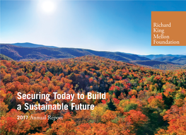 Securing Today to Build a Sustainable Future 2017 Annual Report Table of Contents