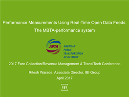 The MBTA-Performance System