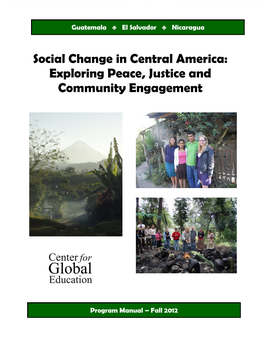 Social Change in Central America: Exploring Peace, Justice and Community Engagement