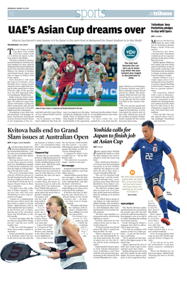 UAE's Asian Cup Dreams Over