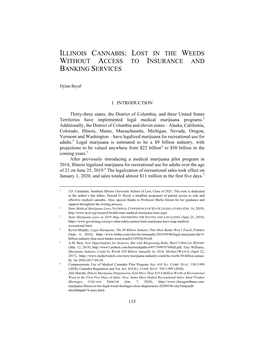 Illinois Cannabis: Lost in the Weeds Without Access to Insurance and Banking Services