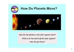 How Do Planets Move?