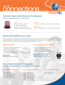 Customer Appreciation Days Are Coming Soon Whole Home DVR