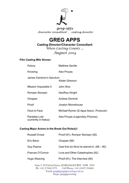 Greg Apps Resume Aug 2014