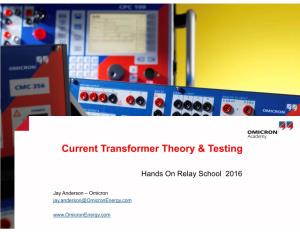 Current Transformer Theory & Testing