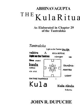 THE Kula Ritual