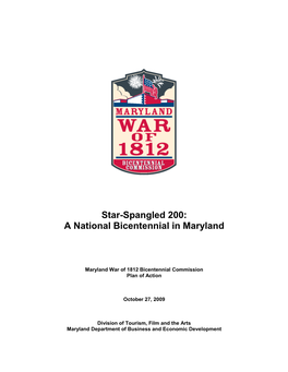 Maryland War of 1812 Bicentennial Commission Plan of Action