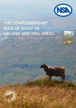 The Complementary Role of Sheep in Upland and Hill Areas