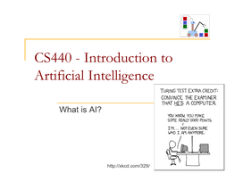 CS440 - Introduction to Artificial Intelligence