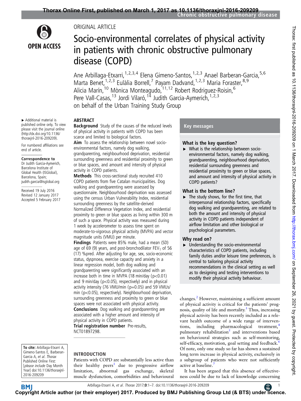 Socio-Environmental Correlates of Physical Activity in Patients With