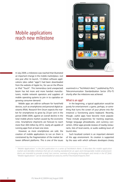 Mobile Applications Reach New Milestone