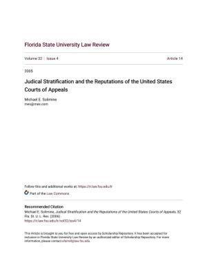 Judical Stratification and the Reputations of the United States Courts of Appeals