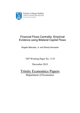 Financial Flows Centrality: Empirical Evidence Using Bilateral Capital Flows