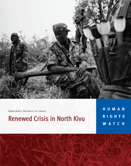 Renewed Crisis in North Kivu RIGHTS WATCH October 2007 Volume 19, No