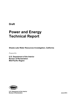 Power and Energy Technical Report, DEIS