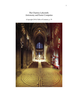 The Chartres Labyrinth: Astronomy and Easter Computus